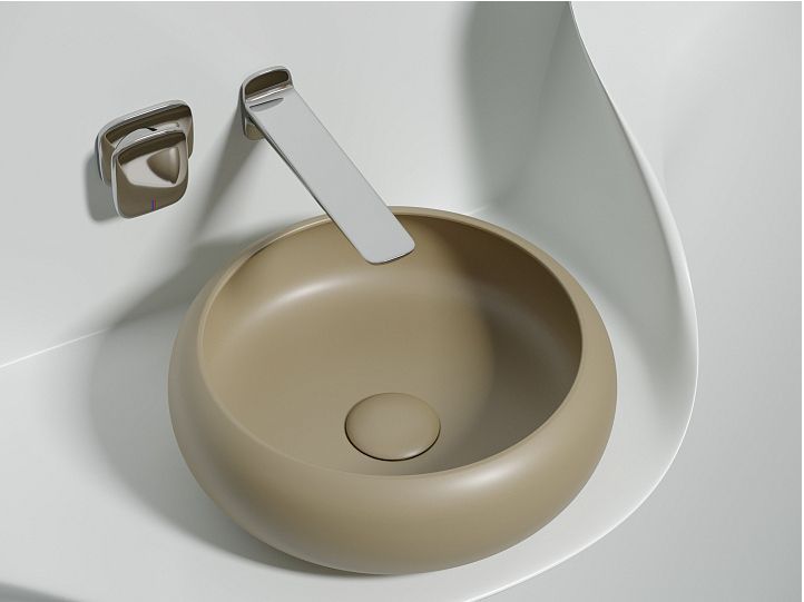 Умывальник CERAMICANOVA Element чаша накладная круглая (цвет Капучино Матовый) CN6050MC Умывальник CERAMICANOVA Element чаша накладная круглая (цвет Капучино Матовый) CN6050MC