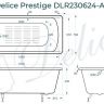 Чугунная ванна Delice Prestige 170х70 DLR230624-AS без отверстий под ручки с антискользящим покрытием Чугунная ванна Delice Prestige 170х70 DLR230624-AS без отверстий под ручки с антискользящим покрытием