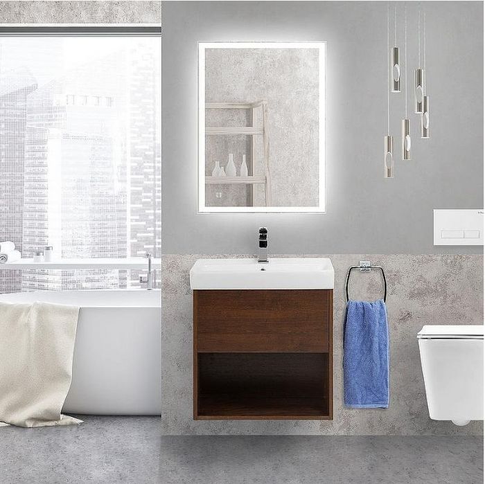 Тумба под раковину BelBagno Neon 50 NEON-500-1C-SO-RS подвесная Rovere Scuro