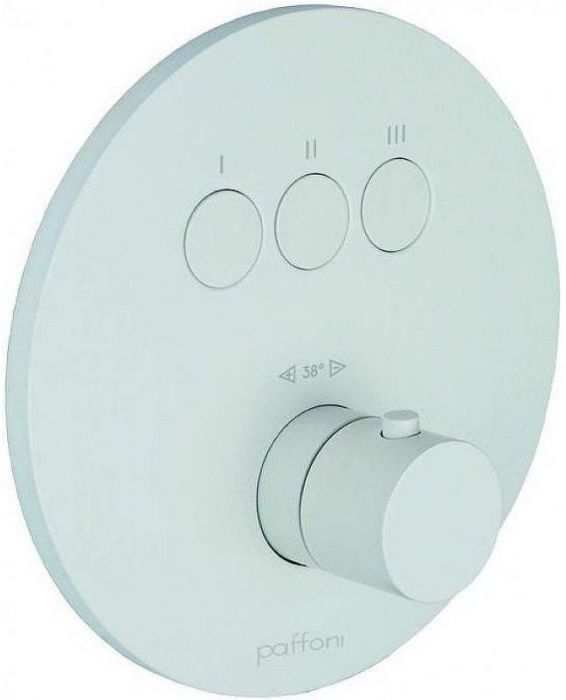 Смеситель для душа Paffoni Compact Box CPT019BO с термостатом цвет Белый матовый