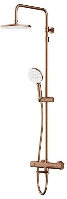 Душевая система AM.PM X-Joy F0785A544 с термостатом Розовое золото