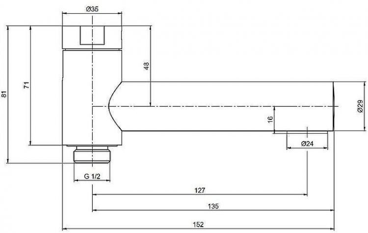 Излив для смесителя AQUAme AQM8301CR Хром Излив для смесителя AQUAme AQM8301CR Хром