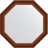 Зеркало Evoform Octagon 67х67 BY 3993 в багетной раме - Орех 65