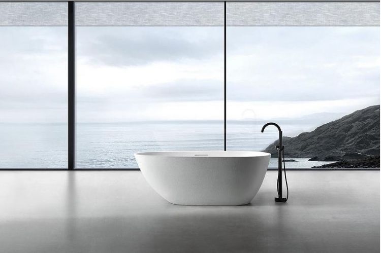 Ванна из искусственного камня Abber Dortmund 170x75 AM9911 Белая без гидромассажа