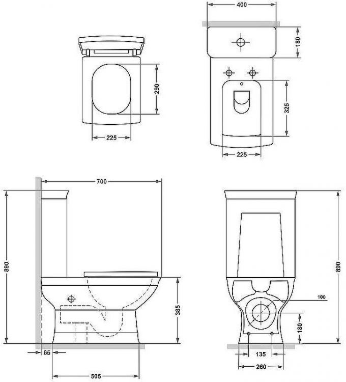 Унитаз биде Laguraty 2350AC с бачком и сиденьем Микролифт