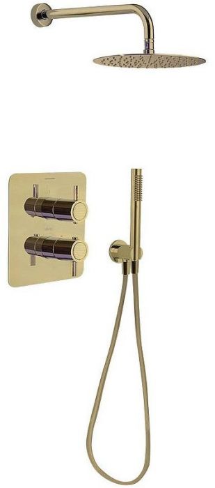 Душевая система Ramonsoler Odisea K3987021OC с термостатом Золото брашированное