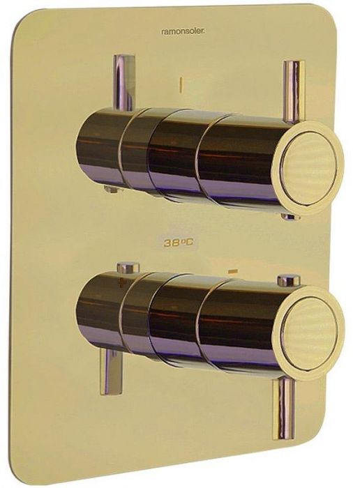 Душевая система Ramonsoler Odisea K3987021OC с термостатом Золото брашированное
