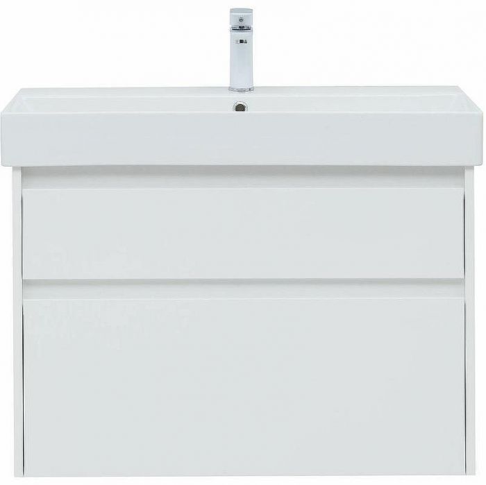 Тумба под раковину Aquanet Nova Lite 85 249936 подвесная Белый глянец