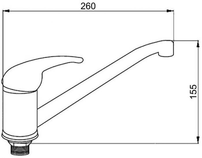 Смеситель для кухни Сантаком StOmega 3303-4 Хром