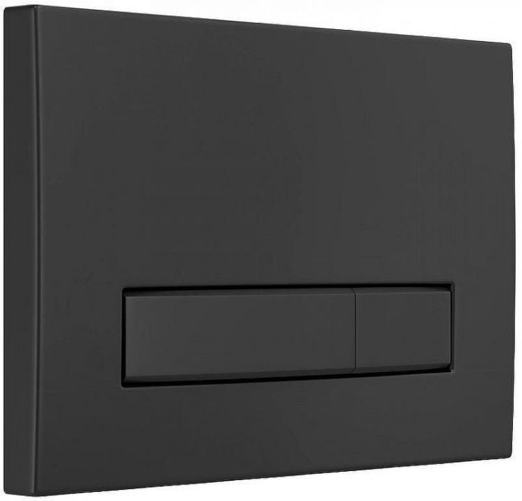 Комплект унитаза Owl 1975 Vind Cirkel-H TOWLT190302 с инсталляцией Berges Atom 410 040340 с сиденьем Микролифт и Черной матовой клавишей смыва