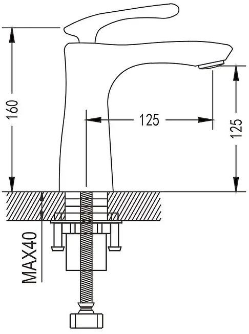 Смеситель для раковины Shevanik S9401 цвет Хром