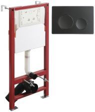 Инсталляция Agger ACC500+APB0144 для унитаза с Черной матовой клавишей смыва