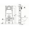Инсталляция Agger ACC500+APB0144 для унитаза с Черной матовой клавишей смыва