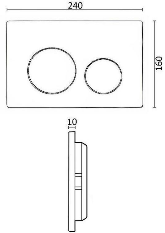 Инсталляция Agger ACC500+APB0144 для унитаза с Черной матовой клавишей смыва