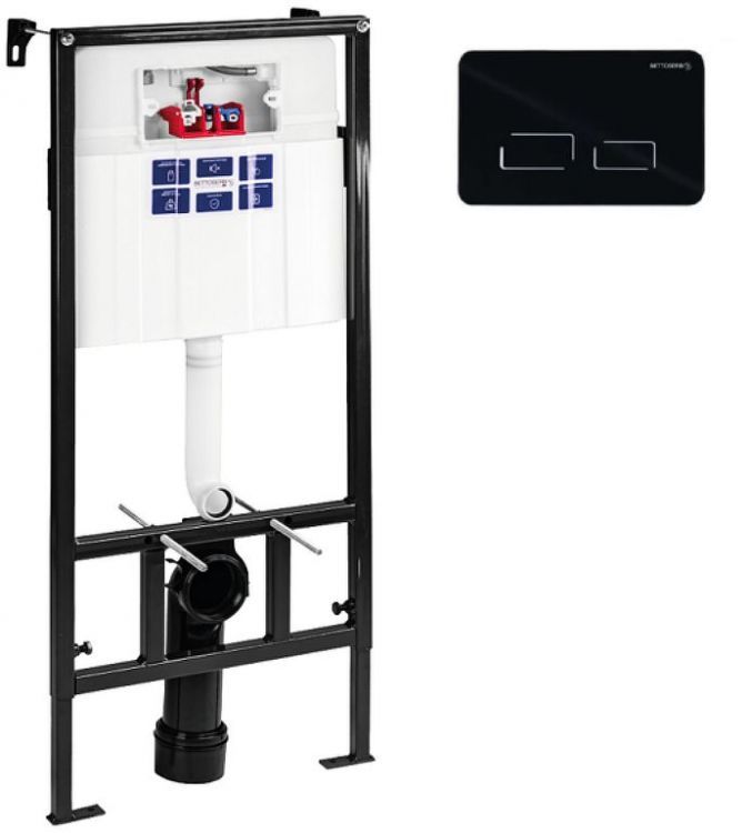 Инсталляция Bettoserb Sava Fix Slim SET40006491 для унитаза с клавишей смыва цвет Черный