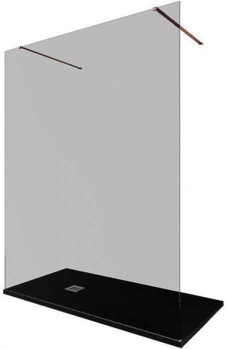Душевая перегородка Allen Brau Infinity 2 160 3.21060.60.T профиль Медь браш стекло тонированное