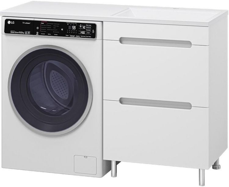 Тумба с раковиной Misty Байкал 120 R УТ000014751 Белая Тумба с раковиной Misty Байкал 120 R УТ000014751 Белая