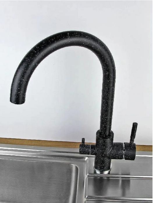 Смеситель для кухни Viko V-5124 Черный мрамор