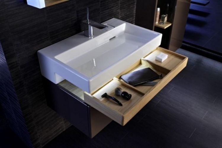 Тумба под раковину 60 см Jacob Delafon Terrace EB1185-F26 сливовый лак