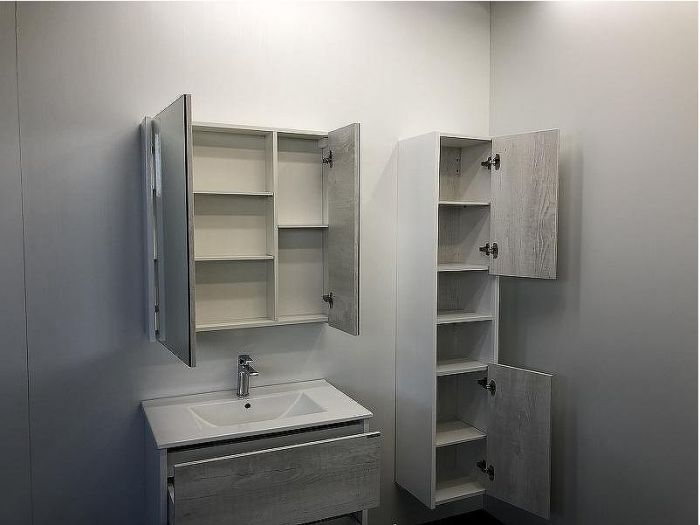 Шкаф пенал Comforty Женева 35 00004137139 подвесной Дуб белый