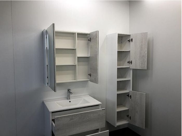 Шкаф пенал Comforty Женева 35 00004137139 подвесной Дуб белый