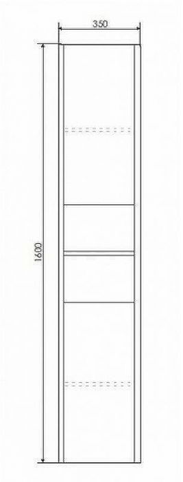 Шкаф пенал Comforty Женева 35 00004137139 подвесной Дуб белый