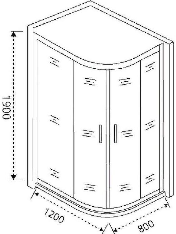 Душевой уголок Good Door Cofe R-120-C-CH 120x80 КФ00024 профиль Хром стекло прозрачное