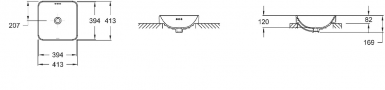 Раковина накладная 41 см Jacob Delafon Vox E2661-0, белый Раковина накладная 41 см Jacob Delafon Vox E2661-0, белый