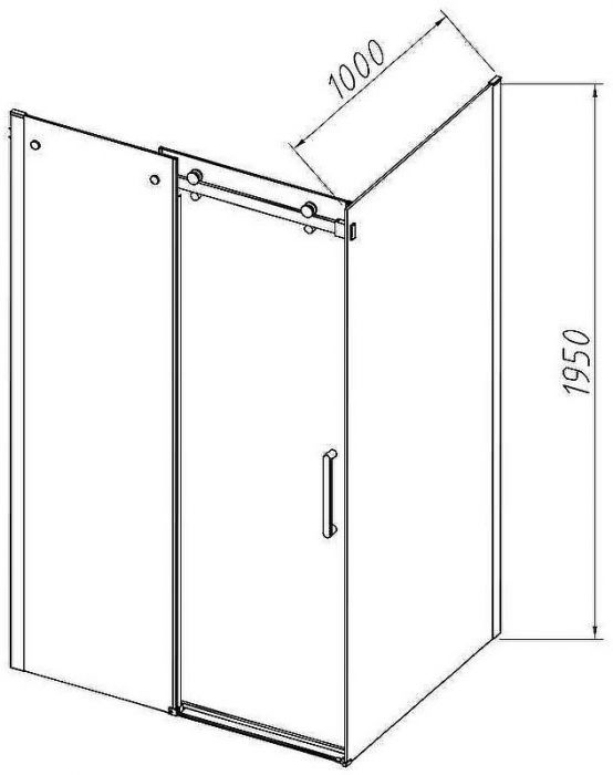 Душевой уголок Vincea Como-N 120x100 VSR-4CN1012CL профиль Хром стекло прозрачное