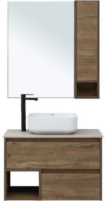 Комплект мебели для ванной STWORKI Карлстад 75 425264 подвесной Дуб рустикальный