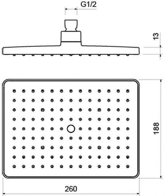Верхний душ Aquatek AQ2087CR Хром Верхний душ Aquatek AQ2087CR Хром