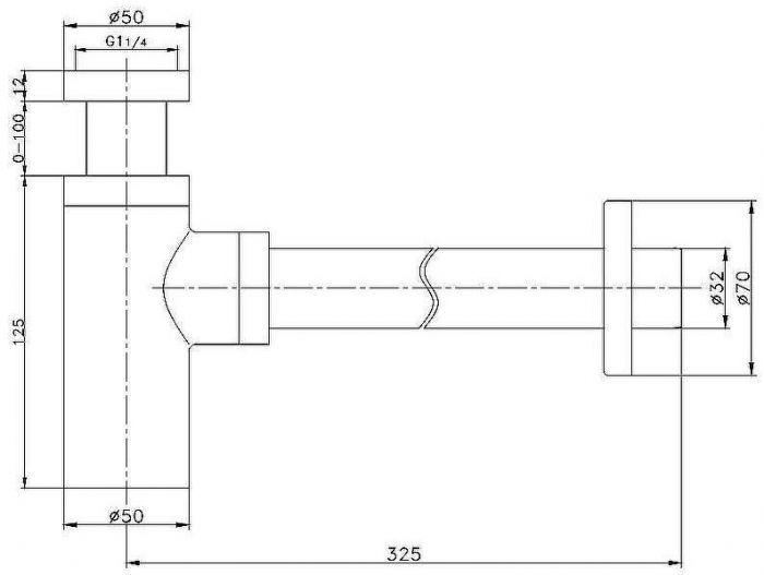 Сифон для раковины Raglo R600.20.03 Золото матовое