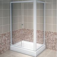 Душевой уголок Radomir Верчелли 121x84 1-09-1-0-0-0120 профиль Белый стекло прозрачное