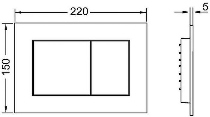 Комплект унитаза Avimano Promotion 1000080 с инсталляцией Tece Now 9400414 с сиденьем Микролифт и Черной матовой клавишей смыва