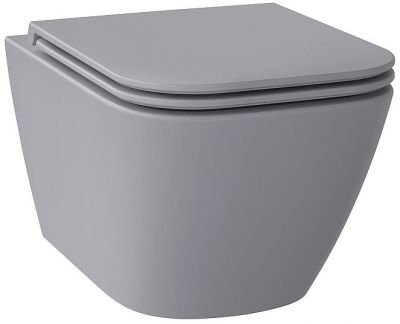 Унитаз Wellsee Pure BY Wellsee 182605001 подвесной цвет Серый матовый с сиденьем Микролифт