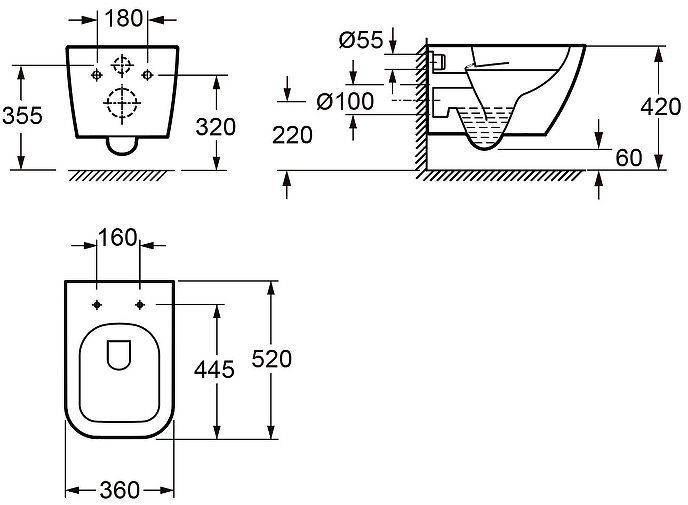Унитаз Wellsee Pure BY Wellsee 182605001 подвесной цвет Серый матовый с сиденьем Микролифт