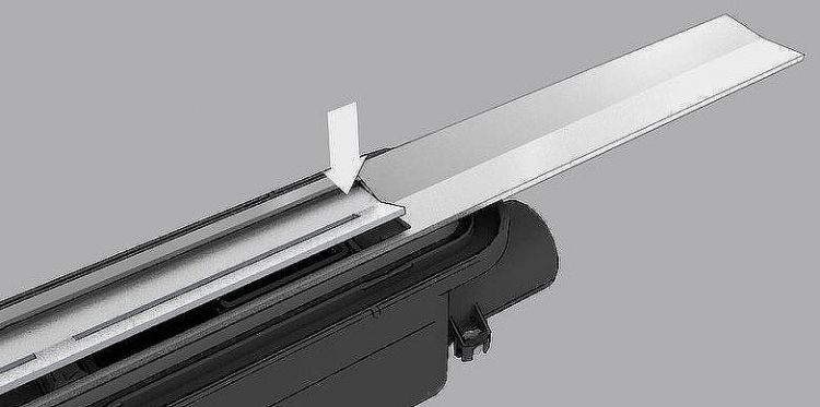 Душевой лоток Tece Drainprofile 160 671600 с решеткой Хром матовой