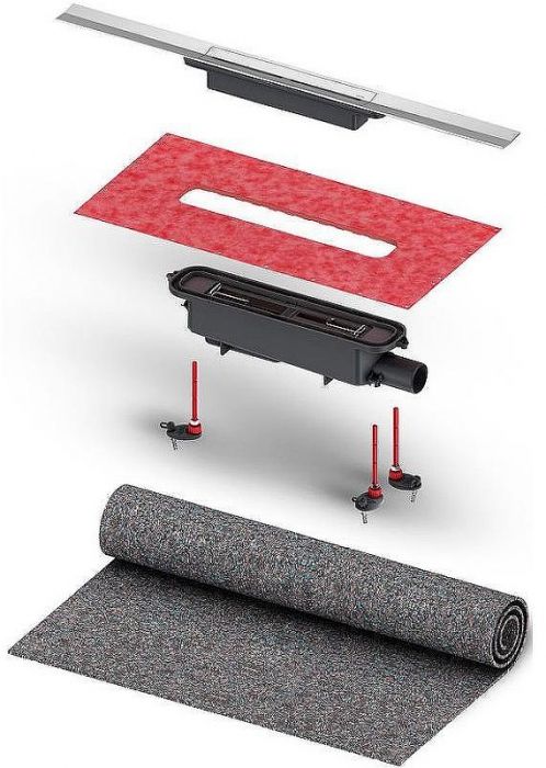 Душевой лоток Tece Drainprofile 160 671600 с решеткой Хром матовой