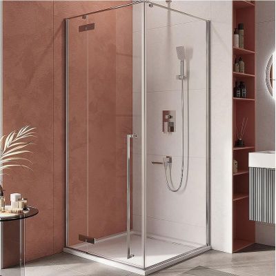 Душевой уголок Cezares Liner 100x100 L LINER-A-1-100-C-Cr-L профиль Хром стекло прозрачное