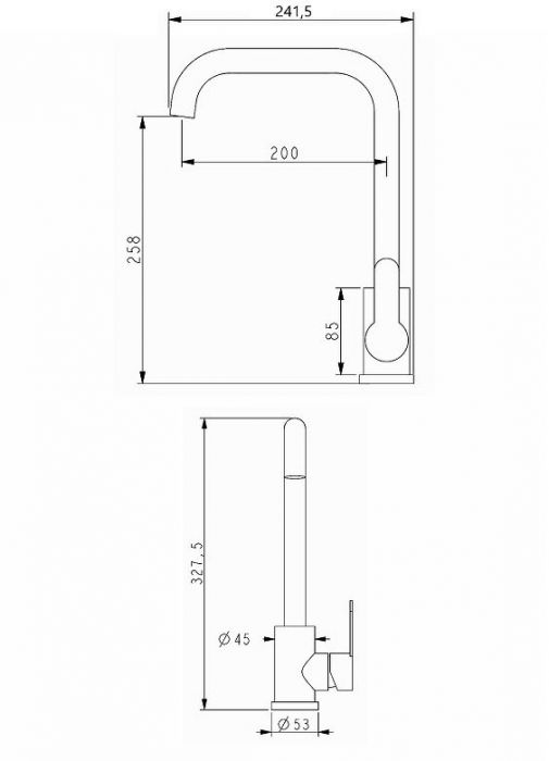 Смеситель для кухни Alfi LF100133 цвет Никель