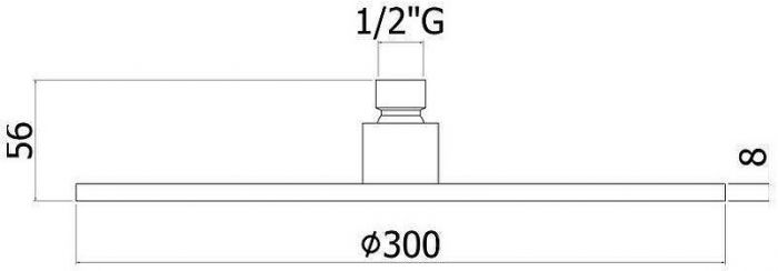 Верхний душ Paffoni Master King ZSOF079CR + ZSOF034CR цвет Хром