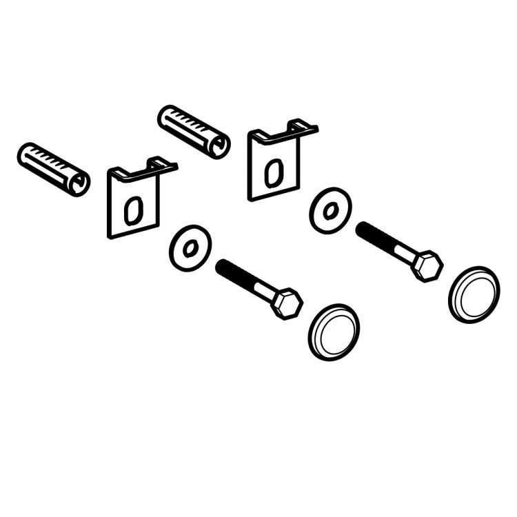 Набор креплений для писсуара Geberit с хромированными заглушками