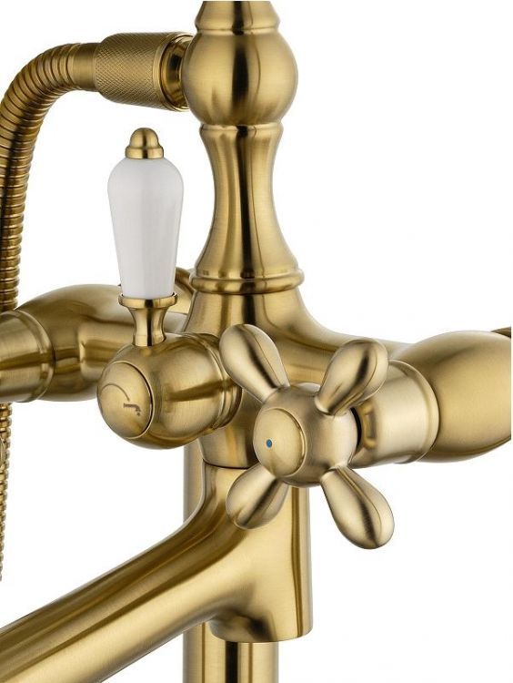Смеситель для ванны Wonzon & Woghand Retro WW-88649020-BG универсальный цвет Брашированное золото