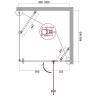 Душевой уголок BelBagno Kraft 100х90 KRAFT-AH-12-100/90-C-Cr-R профиль Хром стекло прозрачное