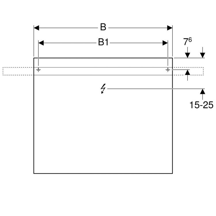 Зеркало Geberit iCon XS с подсветкой, 37x5, [840537000]
