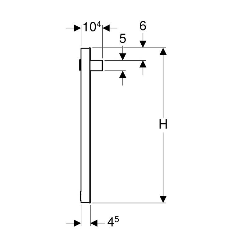 Зеркало Geberit iCon XS с подсветкой, 37x5, [840537000]