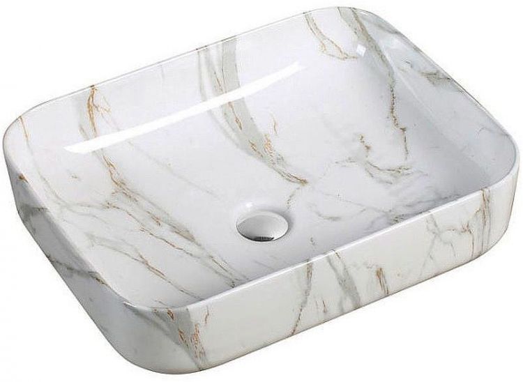Раковина-чаша SantiLine 50 SL-7020 Белый мрамор