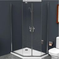 Душевой уголок BelBagno Uno 100х80 UNO-195-PH-2-100/80-C-Cr профиль Хром стекло прозрачное