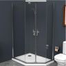 Душевой уголок BelBagno Uno 100х80 UNO-195-PH-2-100/80-C-Cr профиль Хром стекло прозрачное