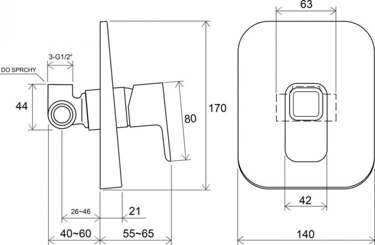 Смеситель для душа Ravak 10° TD 062.00 X070069 Смеситель для душа Ravak 10° TD 062.00 X070069